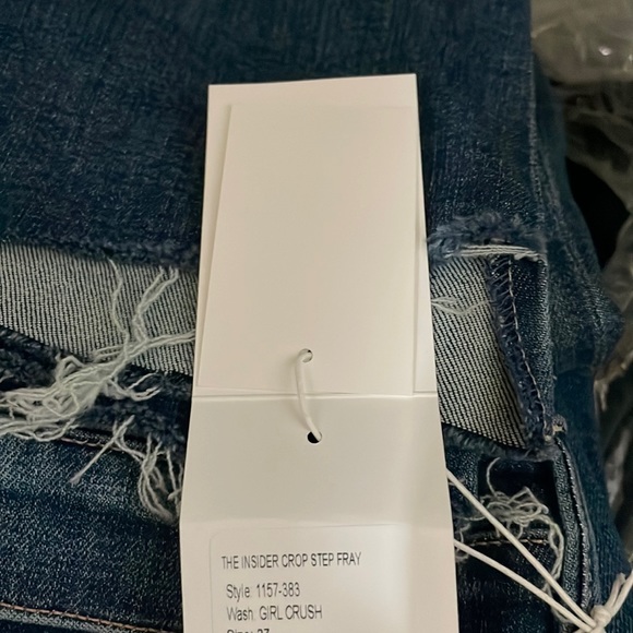 NWT MOTHER JEANS THE INSIDER CROP STEP FRAY GIRL CRUSH - Picture 7 of 10